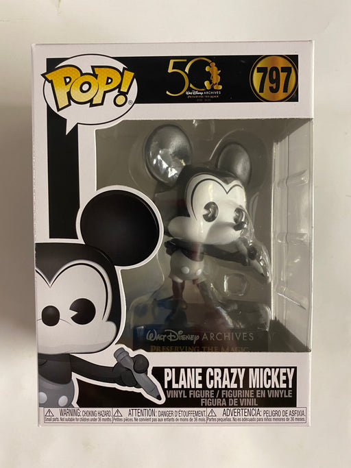 Funko Pop! Mickey Mouse Archives Plane Crazy Black and White Mickey Mouse #797 Preserving the Magic 50th Anniversary - for just $12! 
