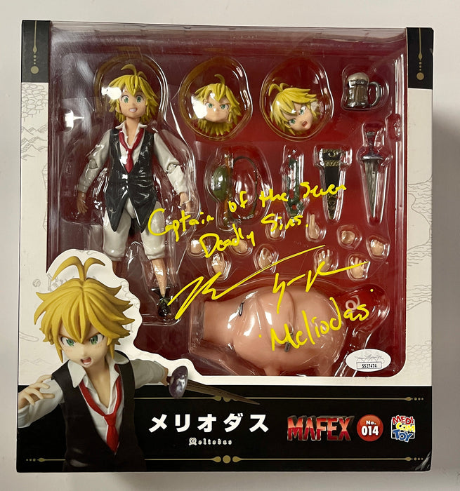 Bryce Papenbrook Signed Medicom MAFEX 14 Meliodas Seven Deadly Sins With JSA COA - for just $375! 