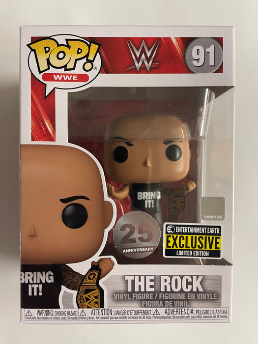 Funko Pop! WWE The Rock With Championship Belt #91 Entertainment Earth EE Exclusive - for just $15! 
