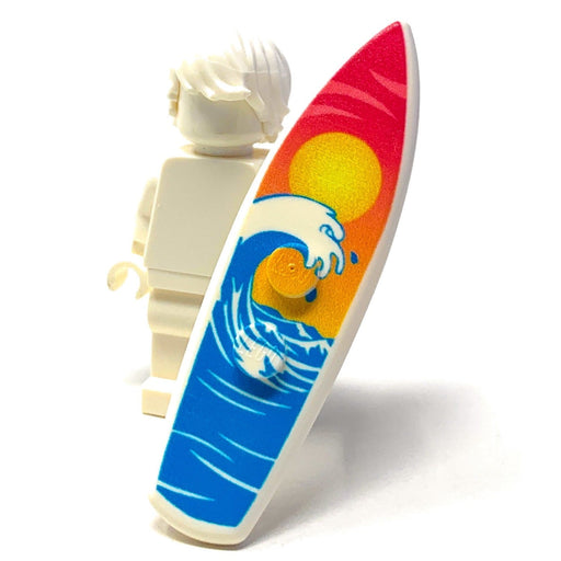 Printed Sunset Wave Surfboard made from LEGO® bricks (LEGO) - Premium  - Just $4.99! Shop now at Retro Gaming of Denver