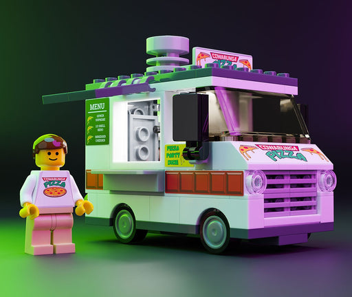 Cowabunga Pizza - B3 Customs® Food Truck w/ Minifigure - Just $49.99! Shop now at Retro Gaming of Denver