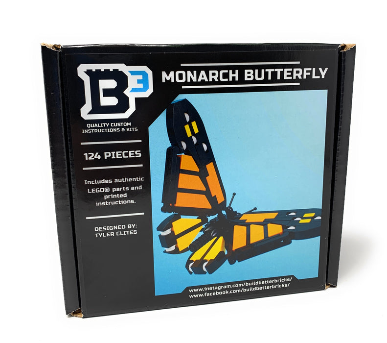 Monarch Butterfly - B3 Customs Building Set made using LEGO parts - Just $34.99! Shop now at Retro Gaming of Denver