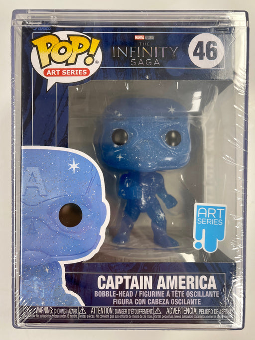 Funko Pop! Marvel Studios Captain America (Blue) #46 Infinity Saga Art Series in Hard Stack - for just $15! 