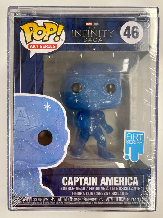Funko Pop! Marvel Studios Captain America (Blue) #46 Infinity Saga Art Series in Hard Stack - for just $15! 