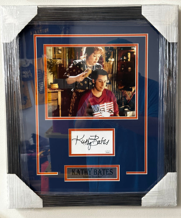 Kathy Bates Signed & Framed Index Card With Mama Boucher 8X10 The Waterboy Photo With JSA COA - for just $200! 