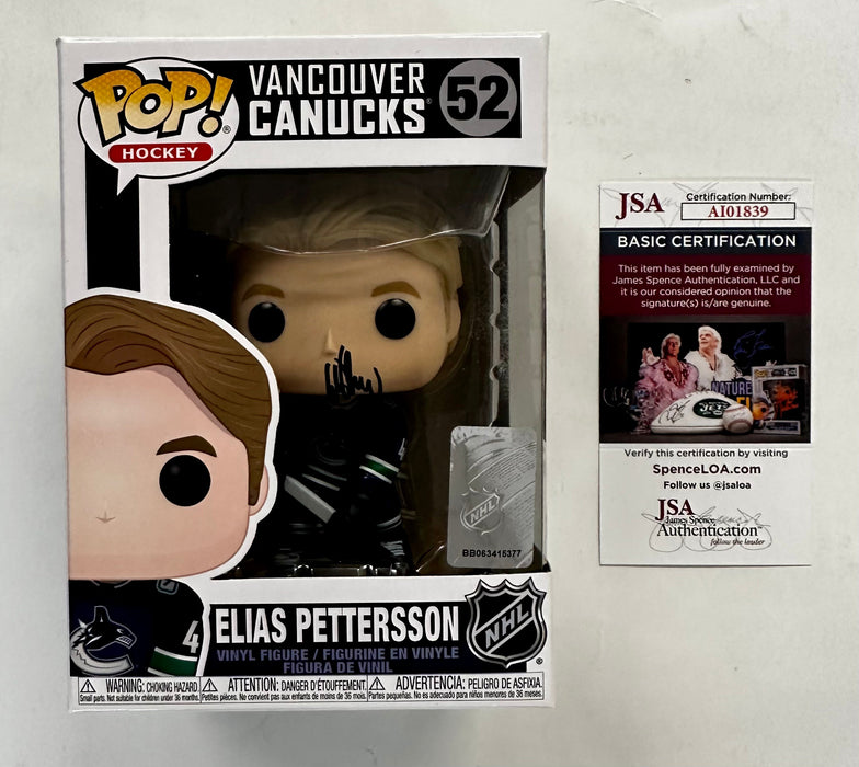 Elias Pettersson Signed Vancouver Canucks Funko Pop! #52 With JSA COA NHL Hockey - for just $130! 
