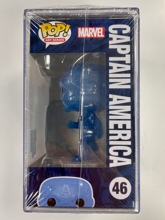 Funko Pop! Marvel Studios Captain America (Blue) #46 Infinity Saga Art Series in Hard Stack - for just $15! 