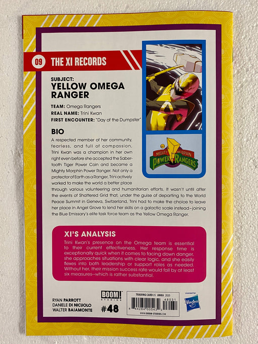 Mighty Morphin Power Rangers MMPR #48 1:20 Kris Anka Yellow Omega Ranger Variant - for just $19.99! 