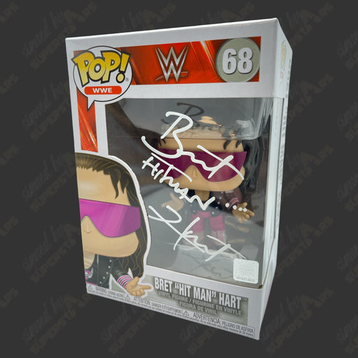 Bret Hart signed WWE Funko POP Figure #68 (w/ PSA) - Premium  - Just $100! Shop now at Retro Gaming of Denver