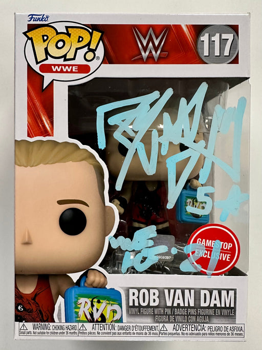 Rob Van Dam Signed WWE Wrestling Funko Pop! & Pin Money in the Bank Exclusive #117 With JSA COA - for just $130! 