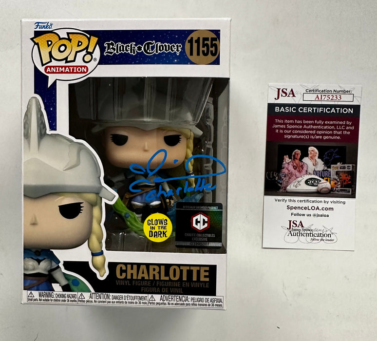 Colleen Clinkenbeard Signed Black Clover Charlotte Funko Pop! #1155 Glow Exclusive With JSA COA - for just $90! 