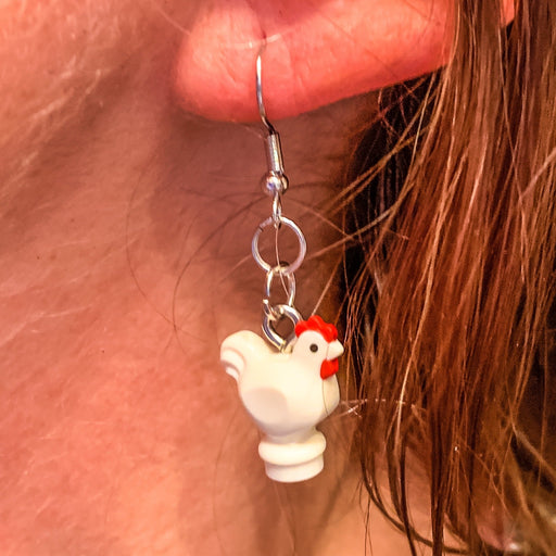 B3 Customs Chicken Earrings made from LEGO Bricks - Premium  - Just $9.99! Shop now at Retro Gaming of Denver