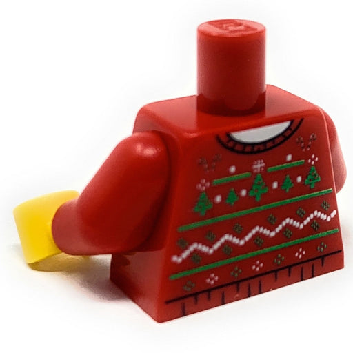 Ugly Red Christmas Tree Sweater Printed Torso made using LEGO parts - B3 Customs - Just $4.99! Shop now at Retro Gaming of Denver