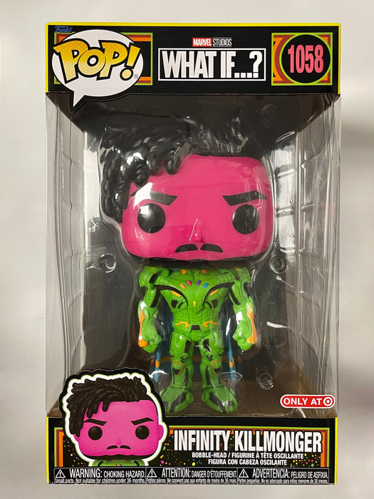 Funko Pop! Marvel 10” Black Light Infinity Killmonger #1058 What If? Exclusive - for just $15! 