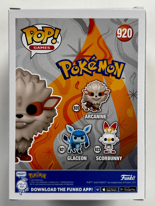 Funko Pop! Games Arcanine #920 Fire Type 2023 Pokemon Generation I Evolution 059 - for just $13! 
