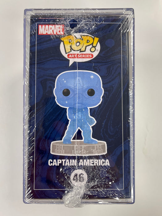Funko Pop! Marvel Studios Captain America (Blue) #46 Infinity Saga Art Series in Hard Stack - for just $15! 