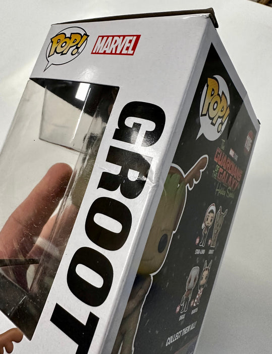 Funko Pop! Marvel Groot W/ Present #1105 Guardians Of The Galaxy Holiday Special 2022 - for just $10! 