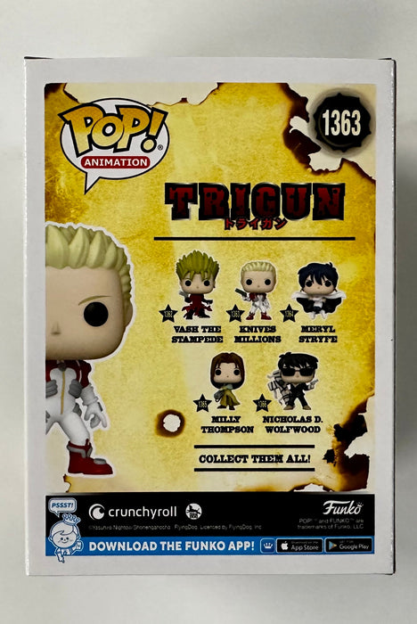 Funko Pop! Animation Knives Millions #1363 Trigun 2023 Vash Twin Brother - for just $13! 