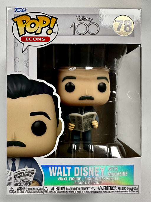 Funko Pop! Icons Walt Disney With Mickey Mouse Magazine #78 Disney 100 2023 - for just $15! 