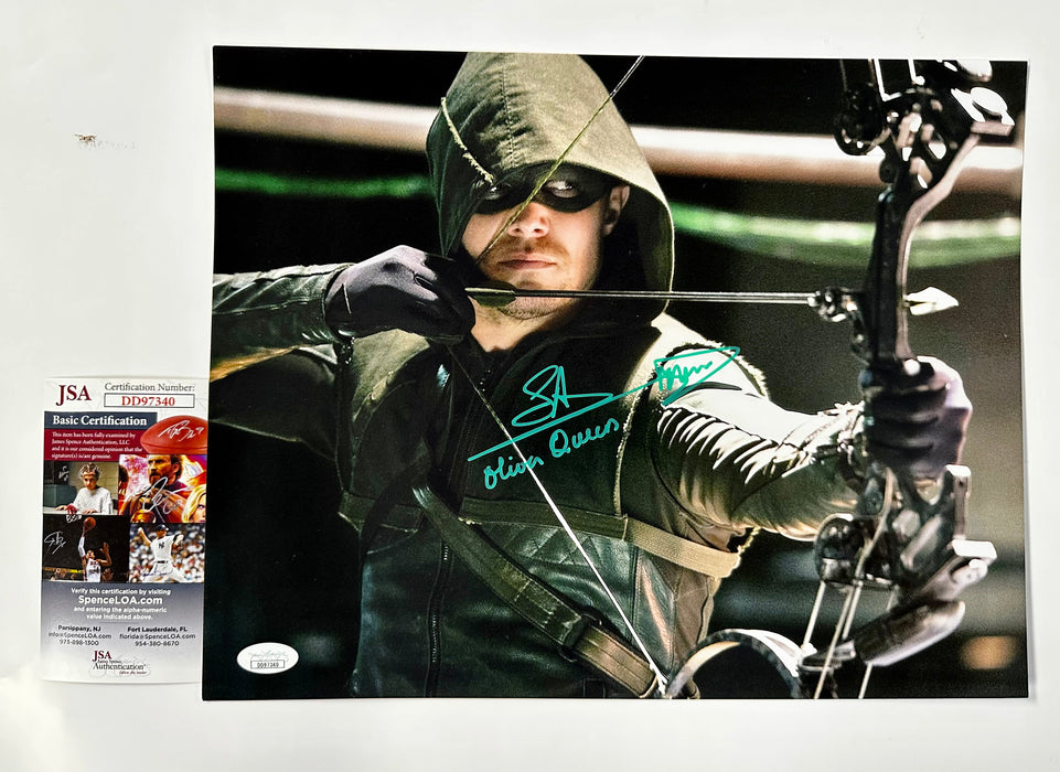 Stephen Amell Signed Green Arrow Oliver Queen 11x14 With JSA COA - for just $150! 
