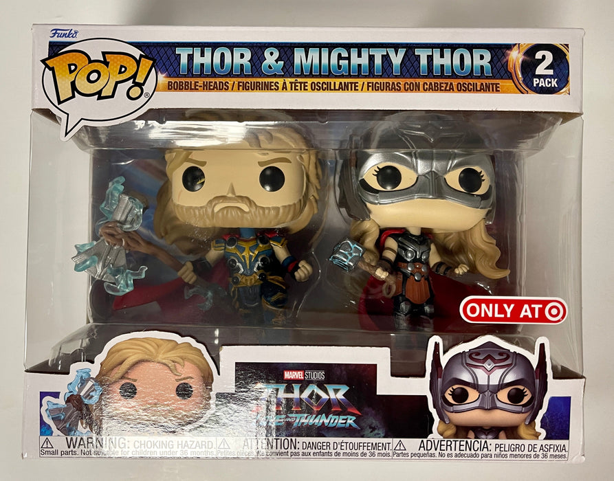 Funko Pop! Marvel Thor & Mighty Thor 2-Pack MCU Love & Thunder 2022 Target Exclusive - for just $20! 