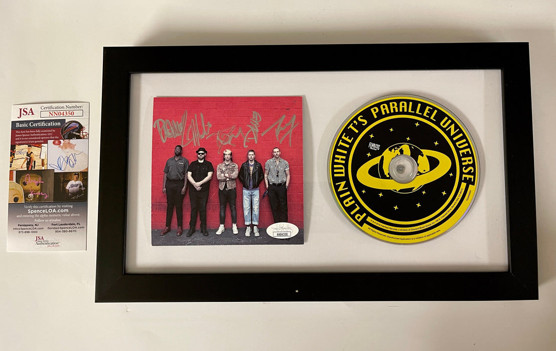 Plain White T's Signed & Framed Parallel Universe CD Insert WitH JSA COA X5 - for just $120! 