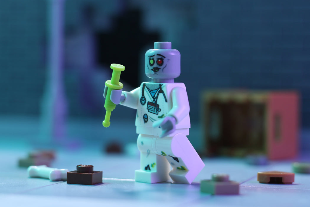 Zombie Nurse - Custom Minifig made using LEGO parts - Just $14.99! Shop now at Retro Gaming of Denver