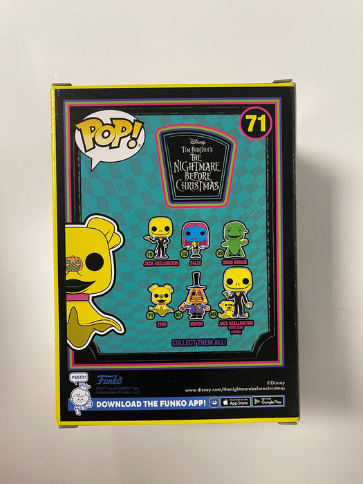 Funko Pop! Disney Black Light Jacks Dog Zero #71 Nightmare Before Christmas 2022 - for just $12! 