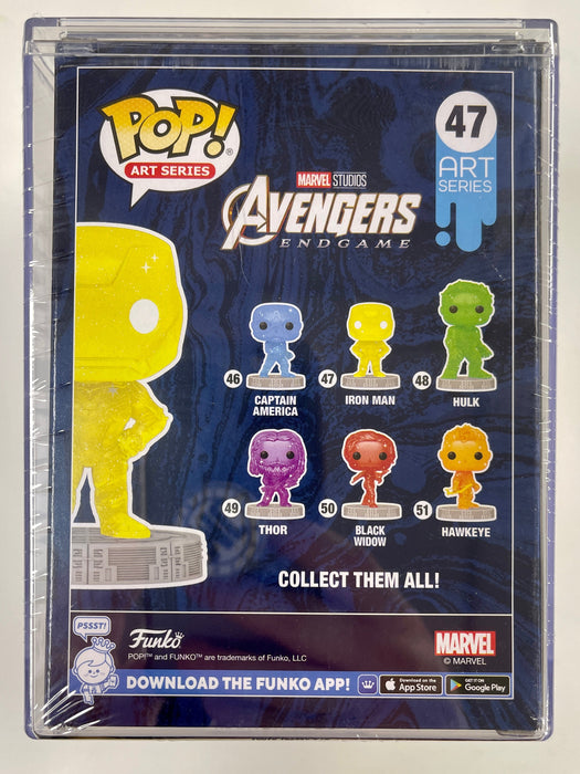 Funko Pop! Marvel Studios Iron Man (Yellow) #47 Infinity Saga Art Series In Hard Stack - for just $15! 