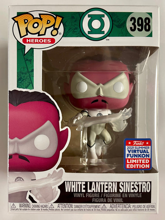 Funko Pop! DC Heroes White Lantern Sinestro #398 SDCC 2021 Funkon Exclusive - for just $15! 
