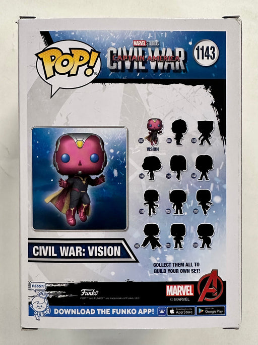 Funko Pop! Marvel Civil War: Vision #1143 Captain America Build A Scene 2023 Exclusive - for just $15! 