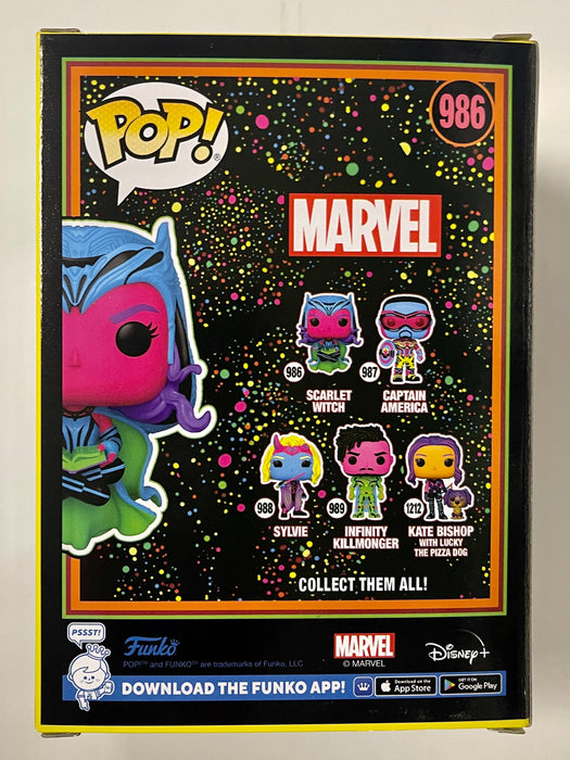 Funko Pop! Marvel Black Light Scarlet Witch Levitating #986 WandaVision 2022 Exclusive - for just $13! 