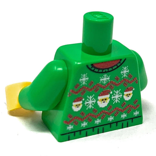 Ugly Green Santa Christmas Sweater Printed Torso (LEGO) - Premium Custom LEGO Parts - Just $4.99! Shop now at Retro Gaming of Denver