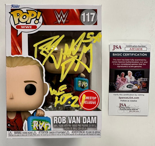 Rob Van Dam Signed WWE Wrestling Funko Pop! & Pin Money in the Bank Exclusive #117 With JSA COA - for just $130! 