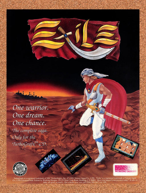 1993 Exile TurboGrafx-16 Original Ad - for just $17.99! 