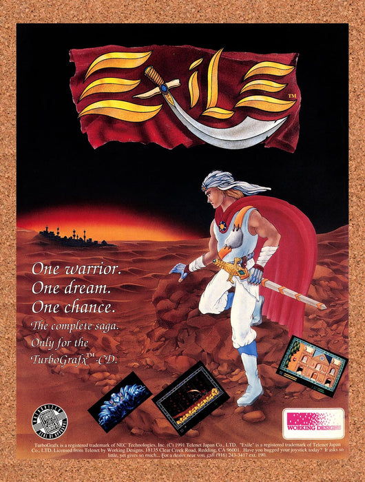1993 Exile TurboGrafx-16 Original Ad - for just $17.99! 
