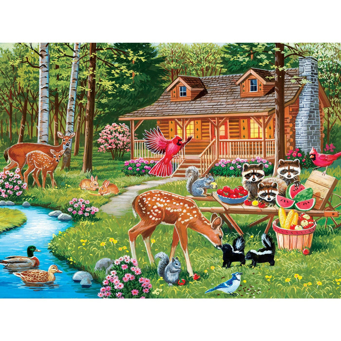 Family Time - Creekside Gathering 400 Piece Jigsaw Puzzle - for just $14.99! 