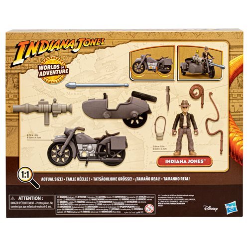 Indiana Jones Worlds of Adventure Indiana Jones with Motorcycle and Sidecar Action Figure Set - Just $27.30! Shop now at Retro Gaming of Denver