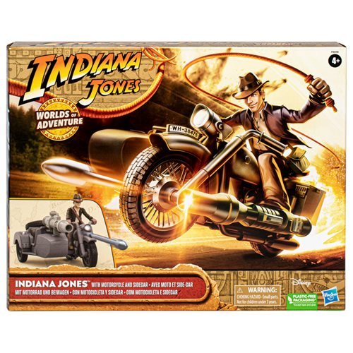 Indiana Jones Worlds of Adventure Indiana Jones with Motorcycle and Sidecar Action Figure Set - Just $27.30! Shop now at Retro Gaming of Denver