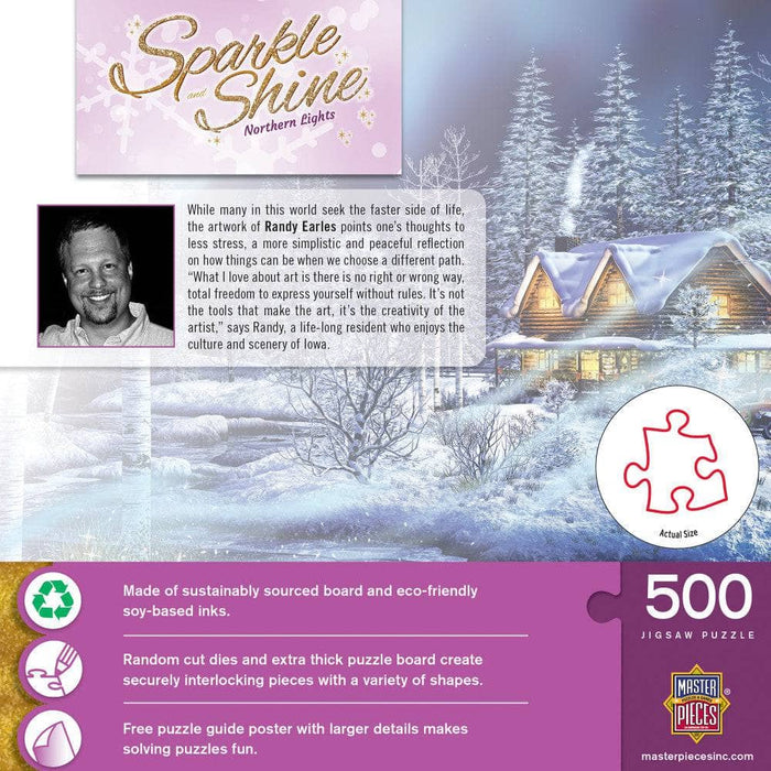 Sparkle & Shine - Northern Lights 500 Piece Glitter Jigsaw Puzzle - for just $14.99! 