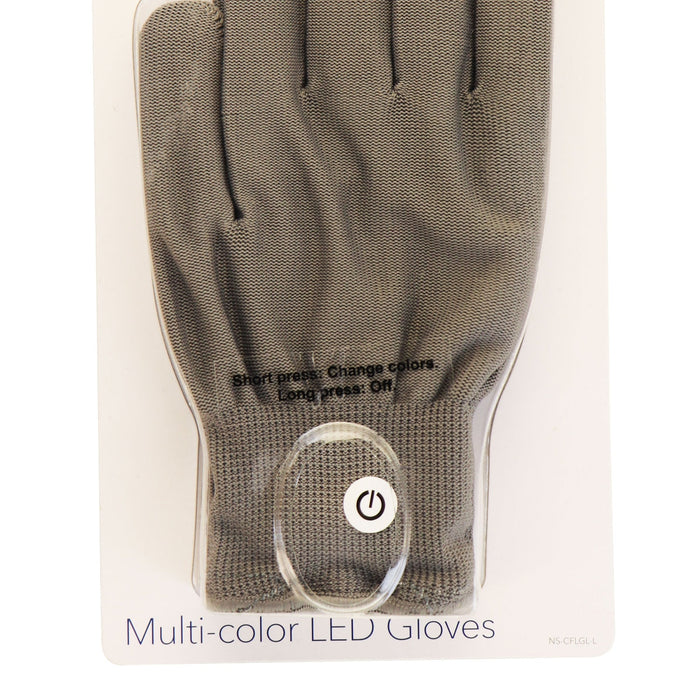 Insignia Multi-color LED Gloves with Lights - Large Size (NS-CFLGL-L) Gray - for just $6.99! 