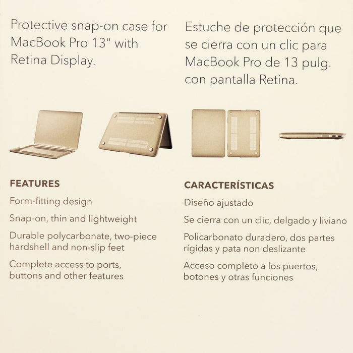 Insignia Hard Shell Snap-On Case for Apple MacBook Pro 13 inch with Retina Gray - for just $6.99! 