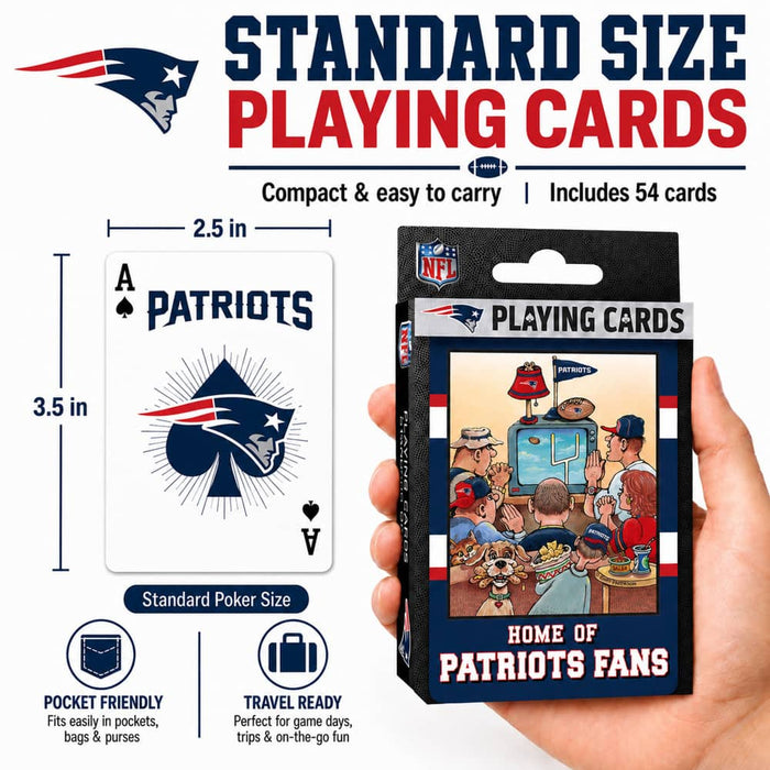 New England Patriots Fan Deck Playing Cards - 54 Card Deck - for just $7.99! 