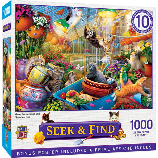 Seek & Find - Greenhouse Gone Wild 1000 Piece Jigsaw Puzzle - Just $16.99! Shop now at Retro Gaming of Denver