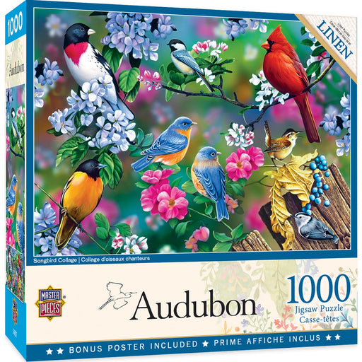 Audubon - Songbird Collage 1000 Piece Jigsaw Puzzle - Just $16.99! Shop now at Retro Gaming of Denver