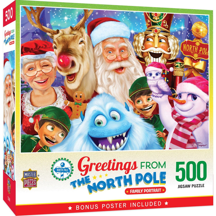 The North Pole Family Portrait 500 Piece Jigsaw Puzzle - for just $14.99! 