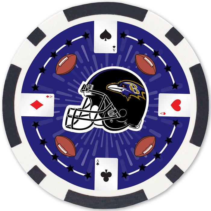 Baltimore Ravens 100 Piece Poker Chips - Just $29.99! Shop now at Retro Gaming of Denver