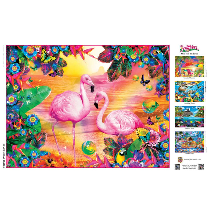 Tropics - Pretty in Pink 300 Piece EZ Grip Jigsaw Puzzle - for just $14.99! 