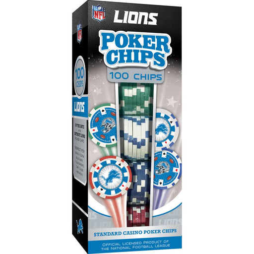 Detroit Lions 100 Piece Poker Chips - for just $29.99! 
