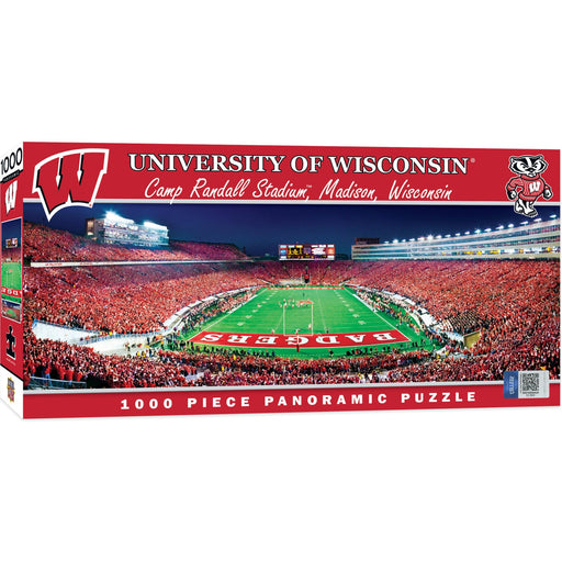 Wisconsin Badgers - 1000 Piece Panoramic Jigsaw Puzzle - End View - Just $19.99! Shop now at Retro Gaming of Denver